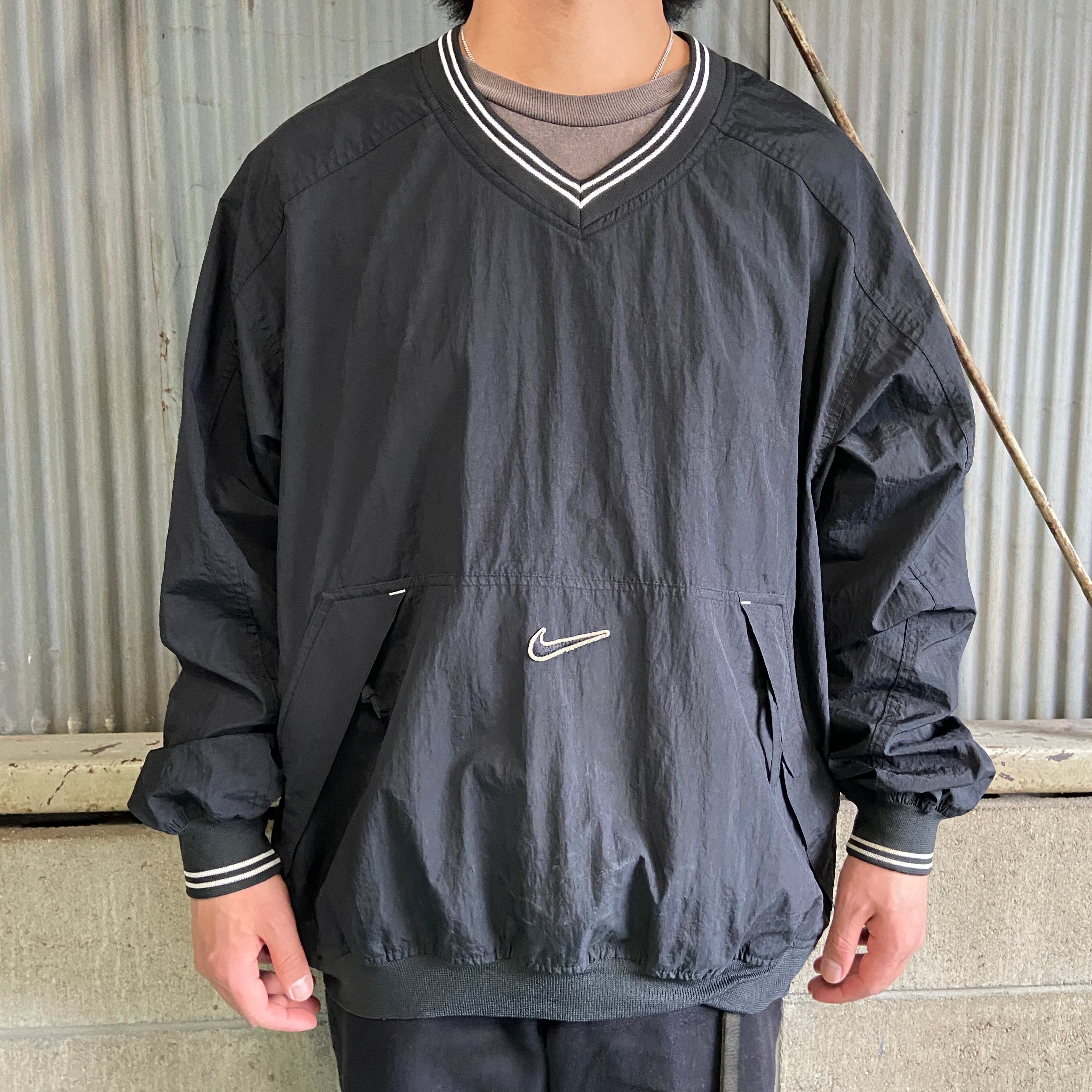 00s NIKE フロントロゴ ナイロン プルオーバー