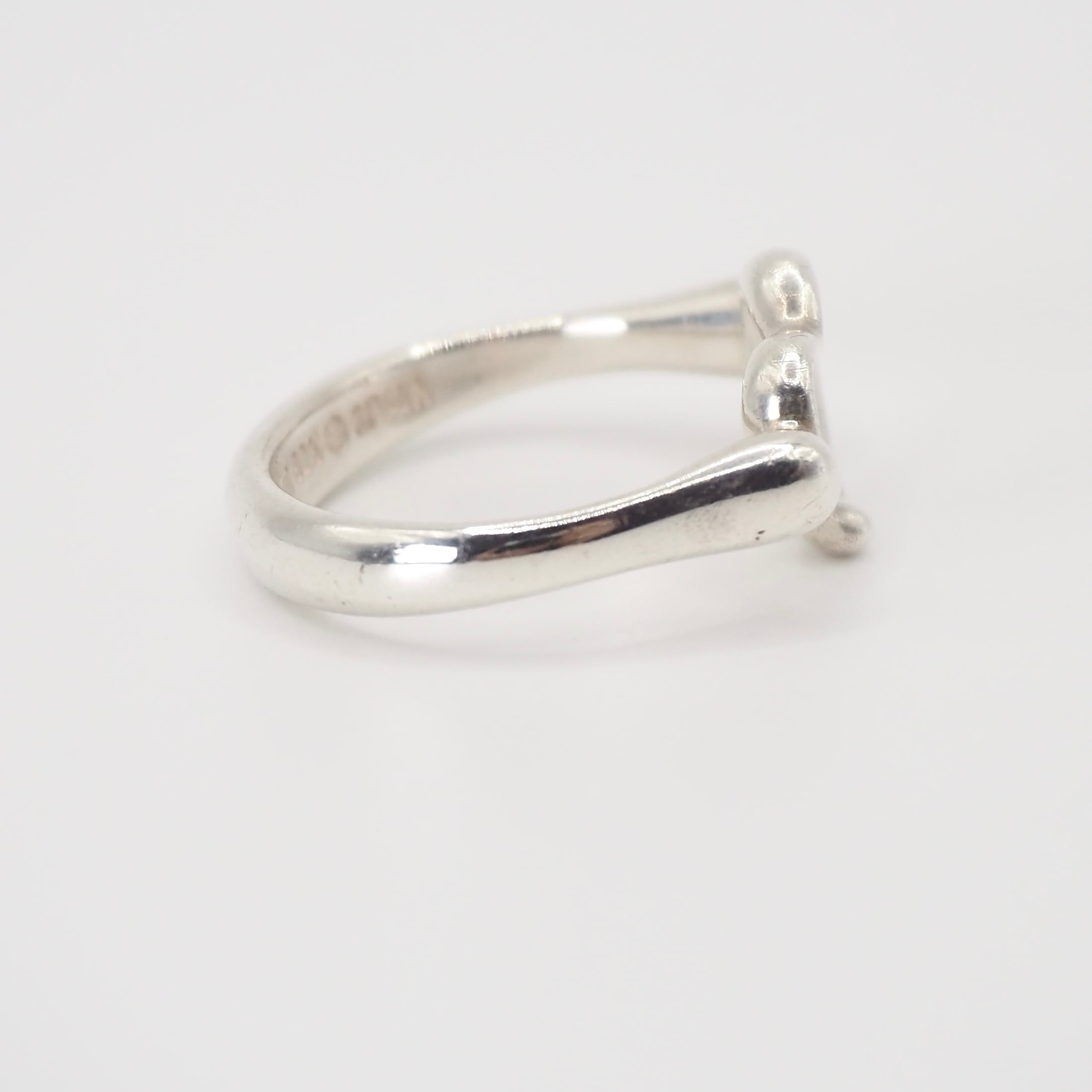 Tiffany&Co. 約7.5号 オープンハート リング シルバー925 ティファニー