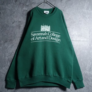 90s “Lee”Green Building & College Print Sweat