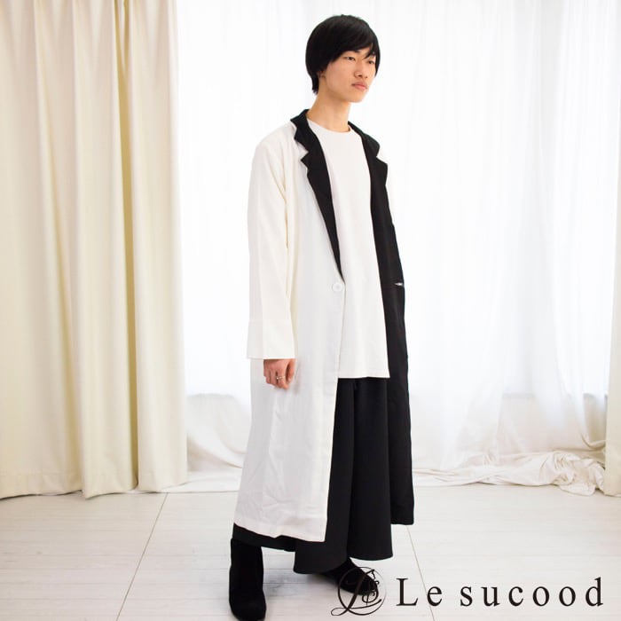 Le sucood】top033 スーパー ロング テーラード ジャケット ロング