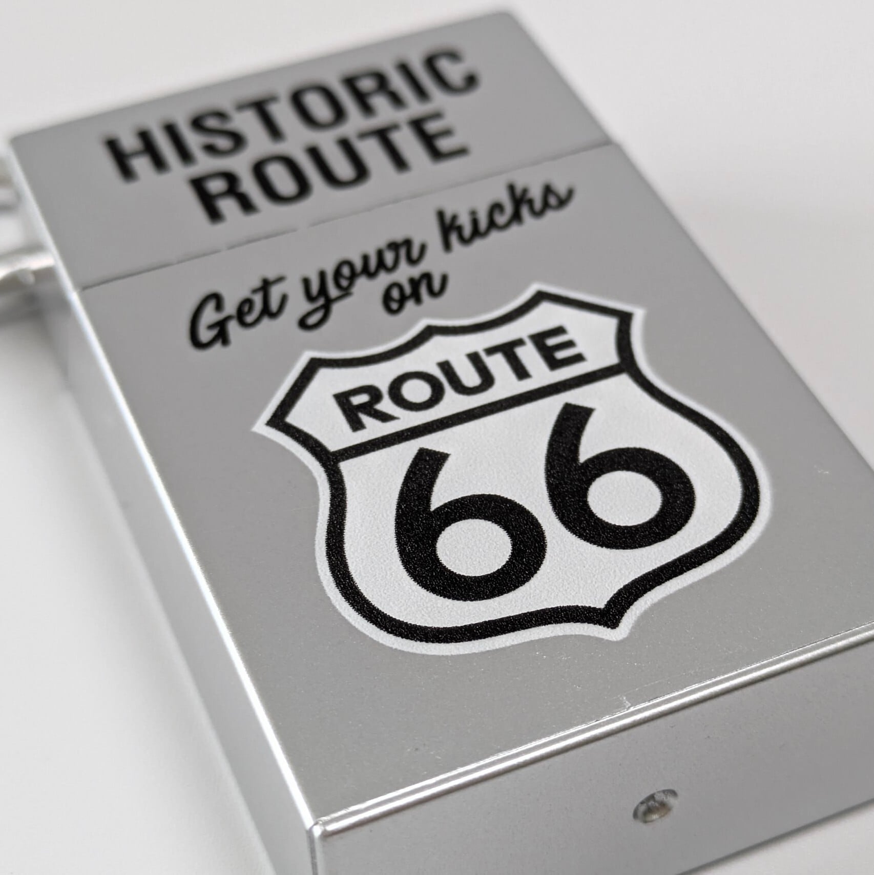 【 Route 66 ( ルート66 ) 】 Portable Ashtray / 携帯灰皿 / カラビナポータブルアシュトレイ　〚アメリカン雑貨 アメトイ〛
