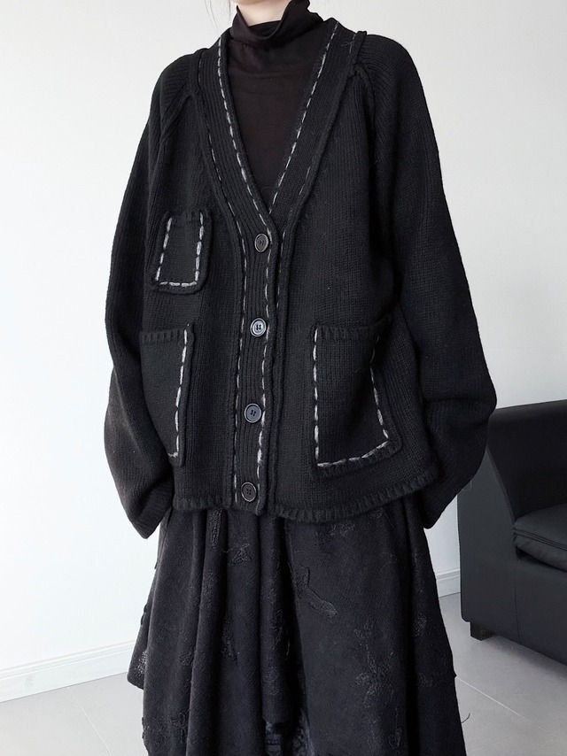 Stitch design Lou knit cardigan [T2684]