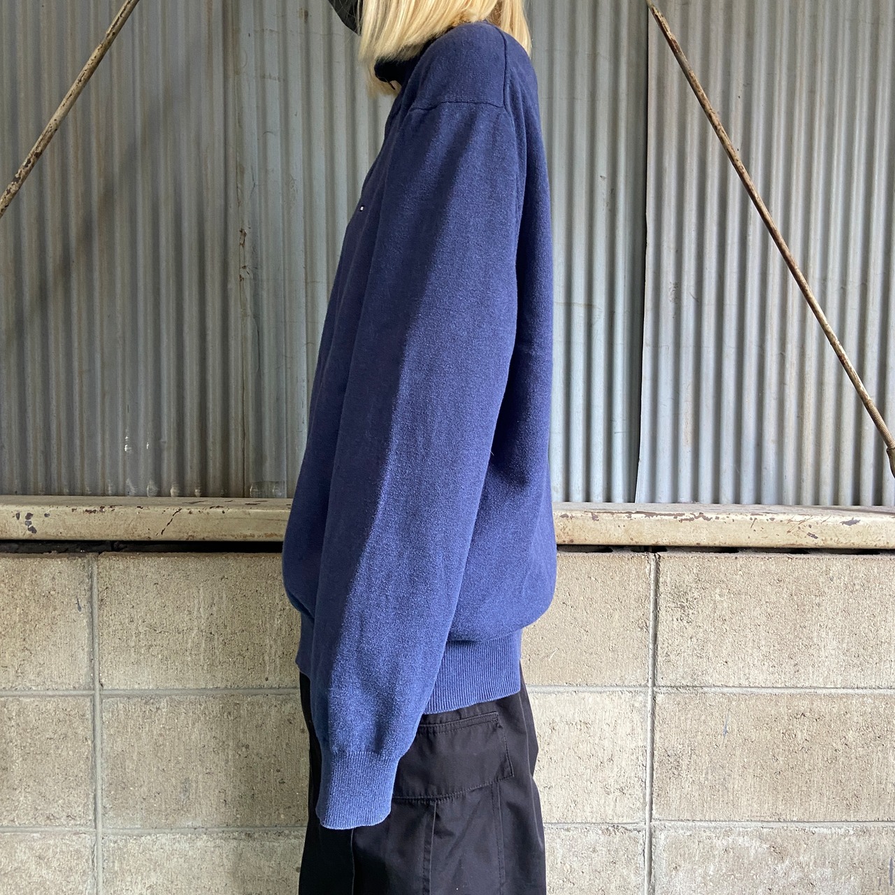 TOMMY HILFIGER トミーヒルフィガー ハーフジップ コットンニット 
