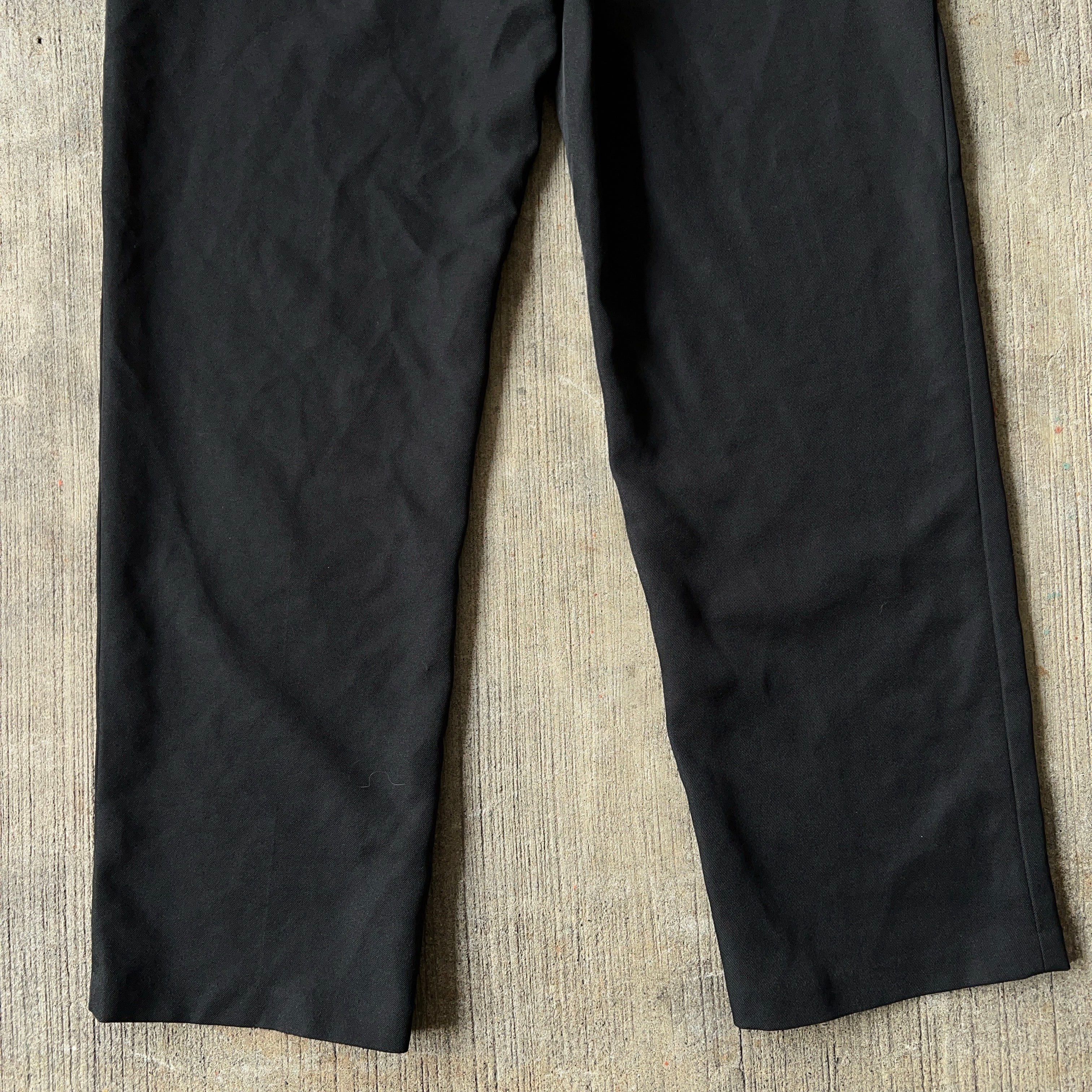 90's LEVI’S ACTION SLACKS Slacks Black USA製 W36 L30 90年代 リーバイス アクションスラックス  ブラック【TH0472】