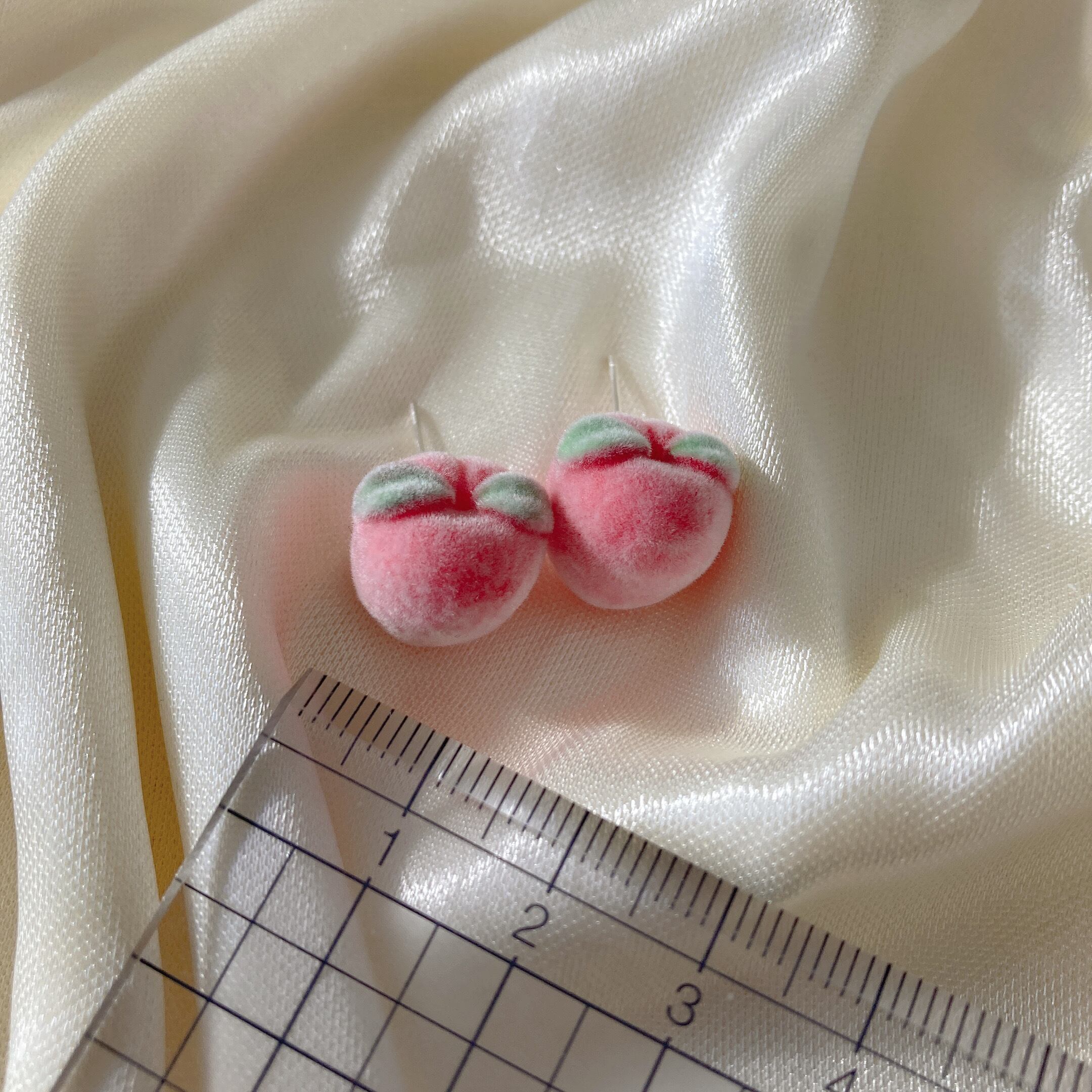 桃モチーフ｜ピンク｜ぷっくり｜ピアス Ed-220222-59 | YLstore