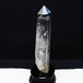 水晶 六角柱 虹入り 水晶 ポイント 台座付属 置物 原石 一点物 152-4504