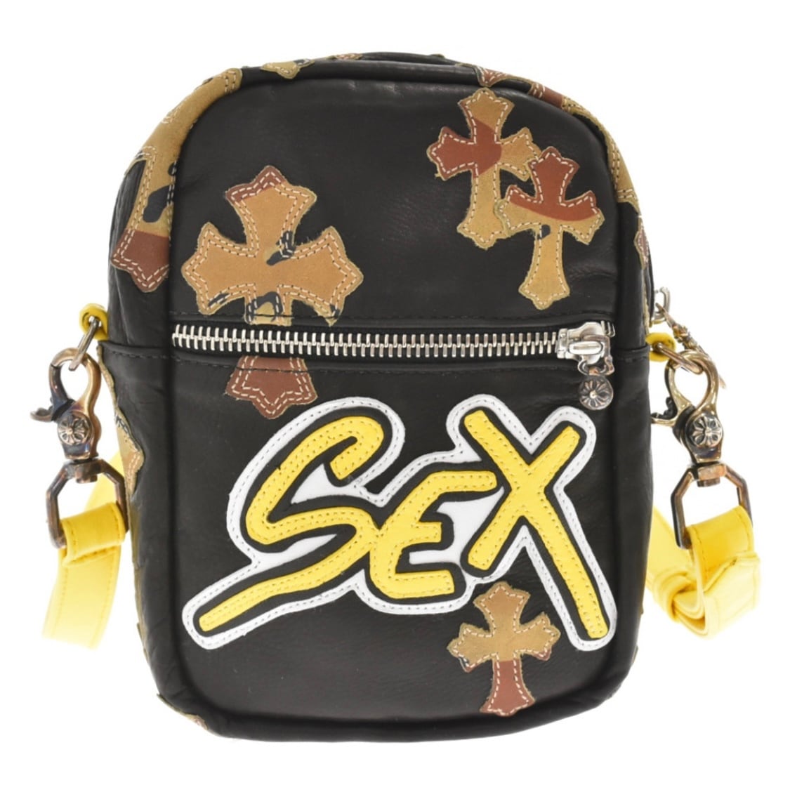 CHROME HEARTS クロムハーツ Taka Mini Records タカミニ ワッペン カモフラ クロスパッチ レザー ショルダーバッグ