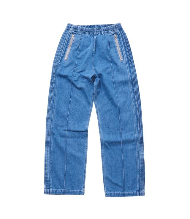 DENIM TRACK PANTS  : BLUE