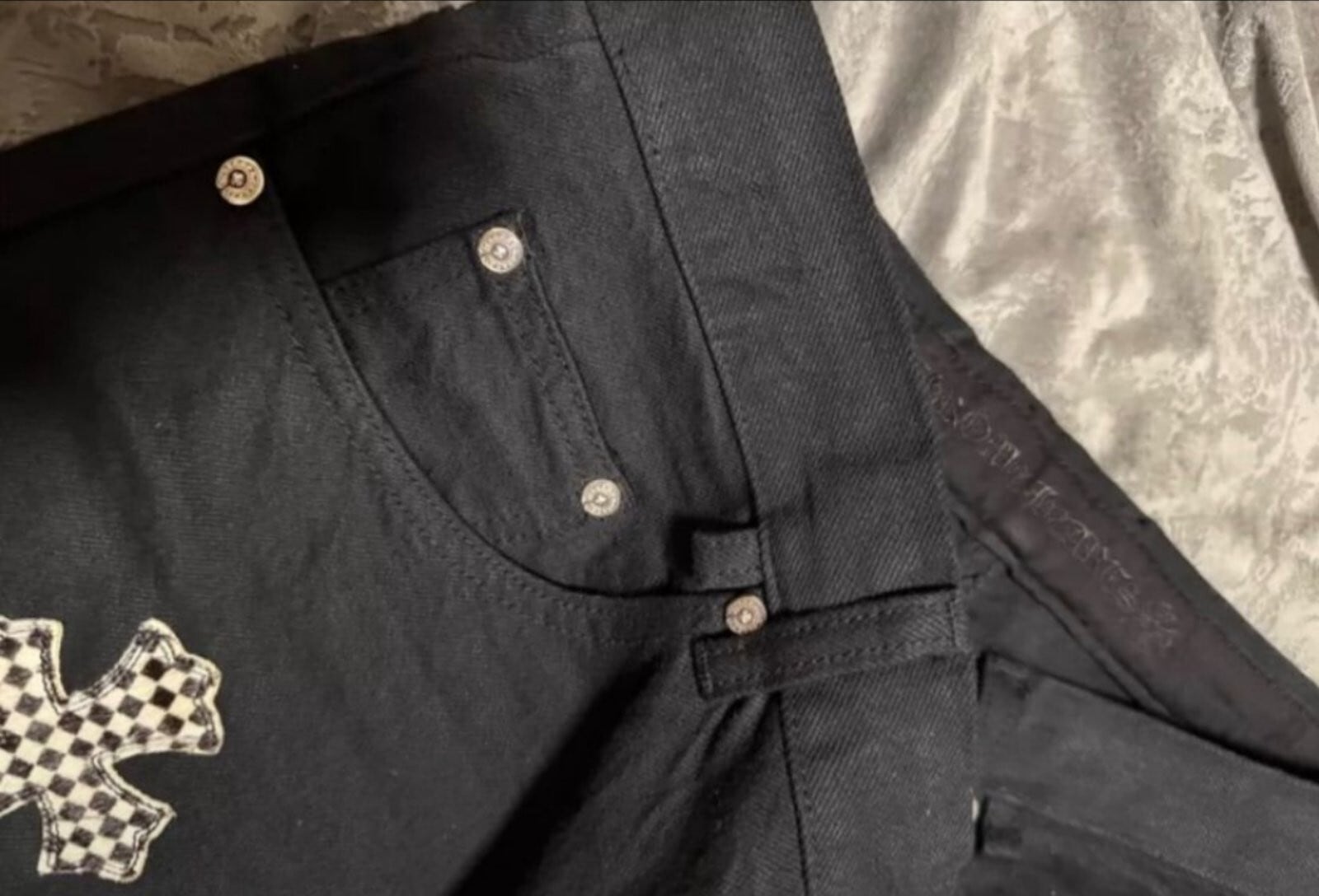 CHROME HEARTS クロムハーツ クロスパッチ デニムパンツ | chromehearts