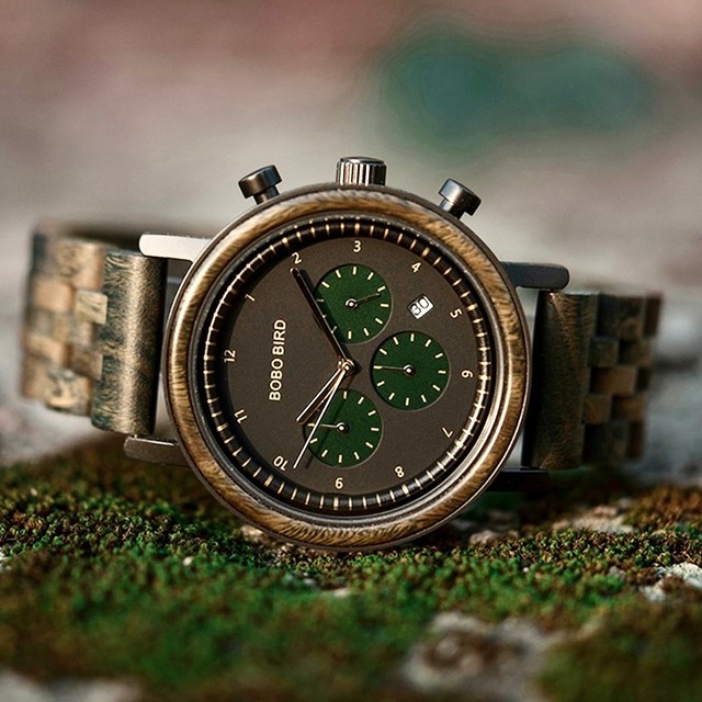 【TR2414】[3atm] Wooden watch - Dry Leaves