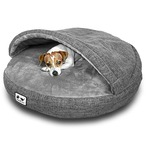 ペットベッド 犬 猫 ベッド 小型犬用 ふわふわ 滑り止め 可愛いかまくら型ベッド 。 マット 灰色 グレー
