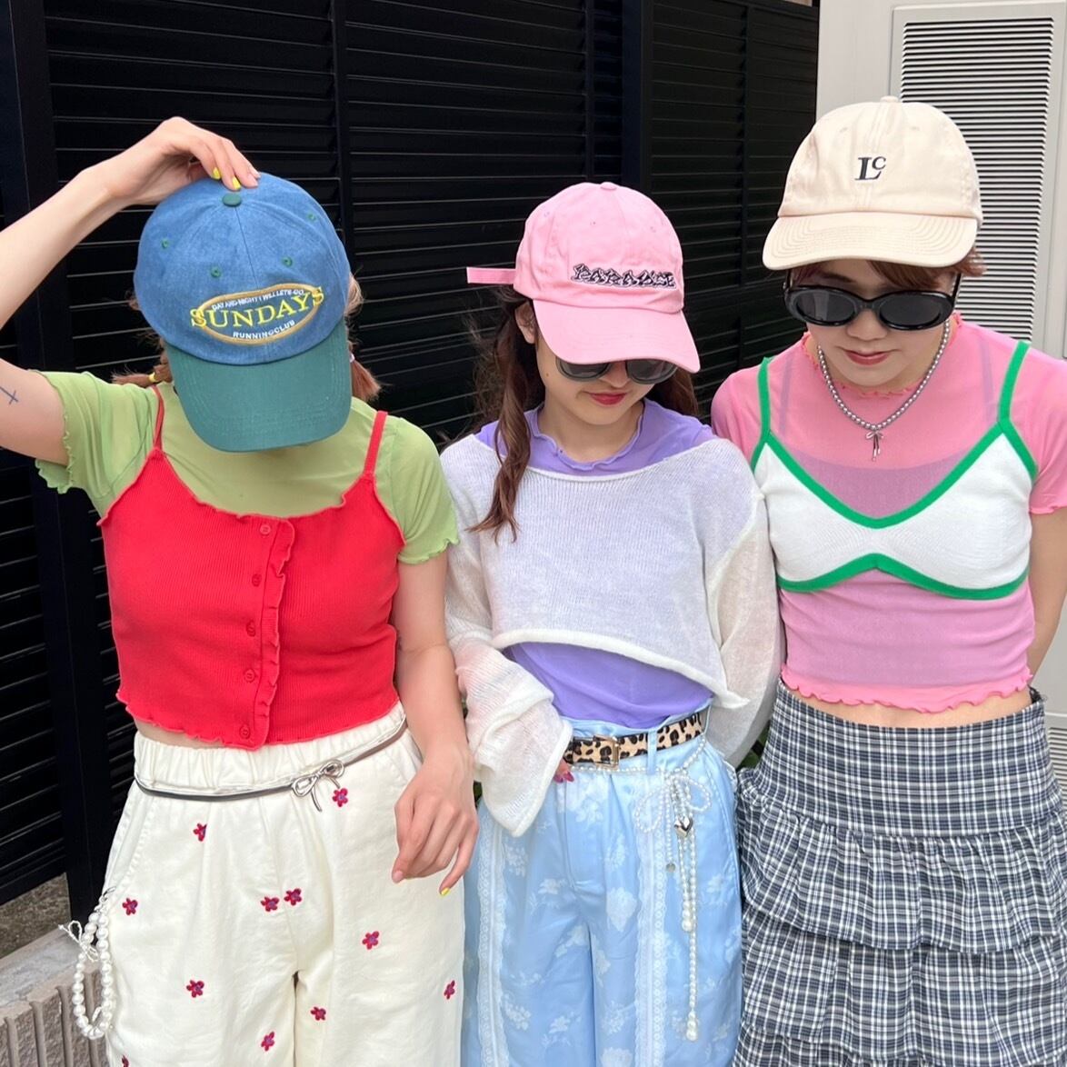 リブフリルシアー半袖トップス_LN02839