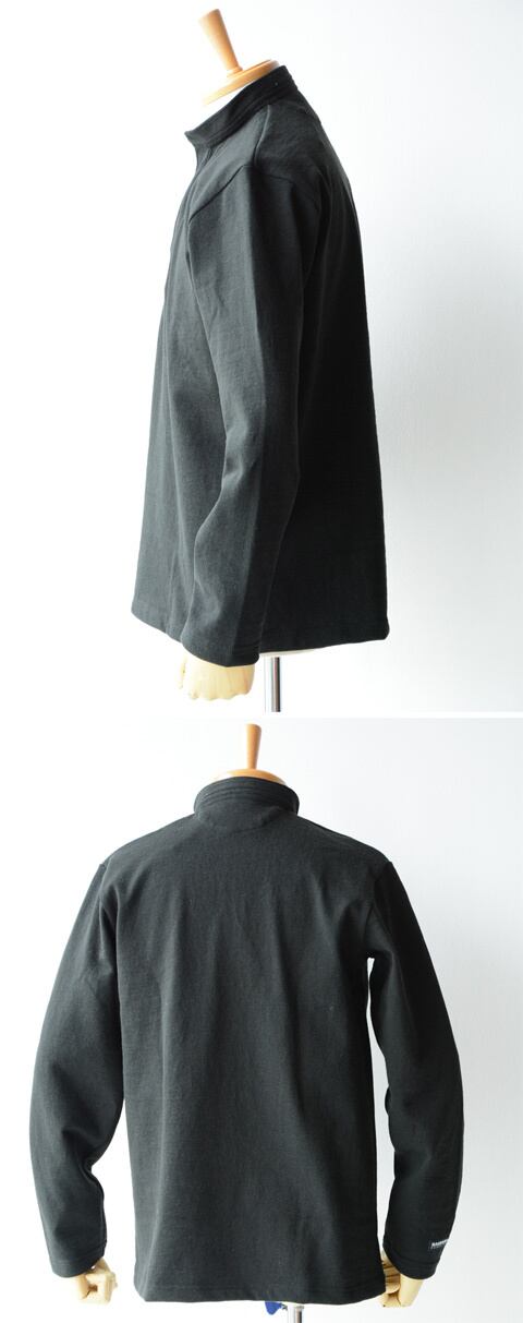 BARBARIAN(バーバリアン)長袖無地12ozヘンリーネック(PFE-14)ブラック