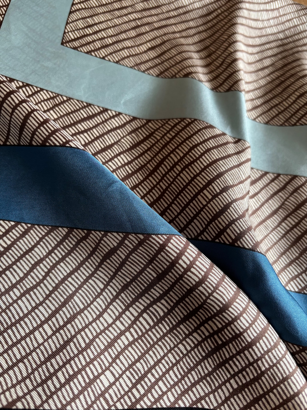 geometric frame silk scarf-5150-8