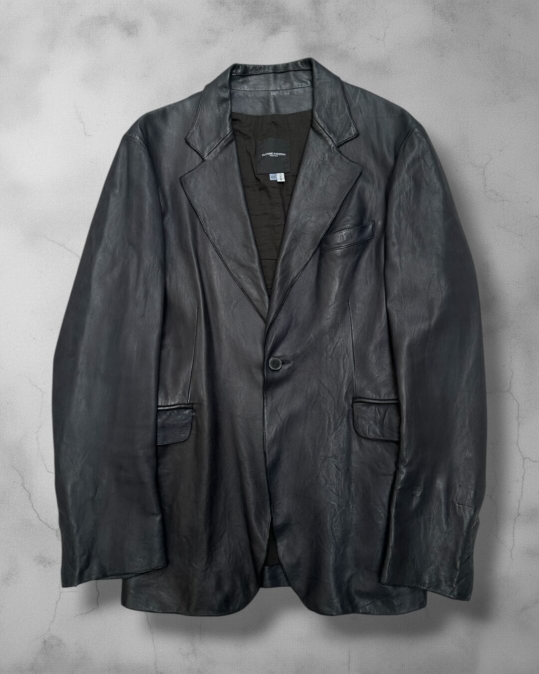 CoSTUME NATIONAL HOMME Leather Tailored Jacket Made in Italy Size 