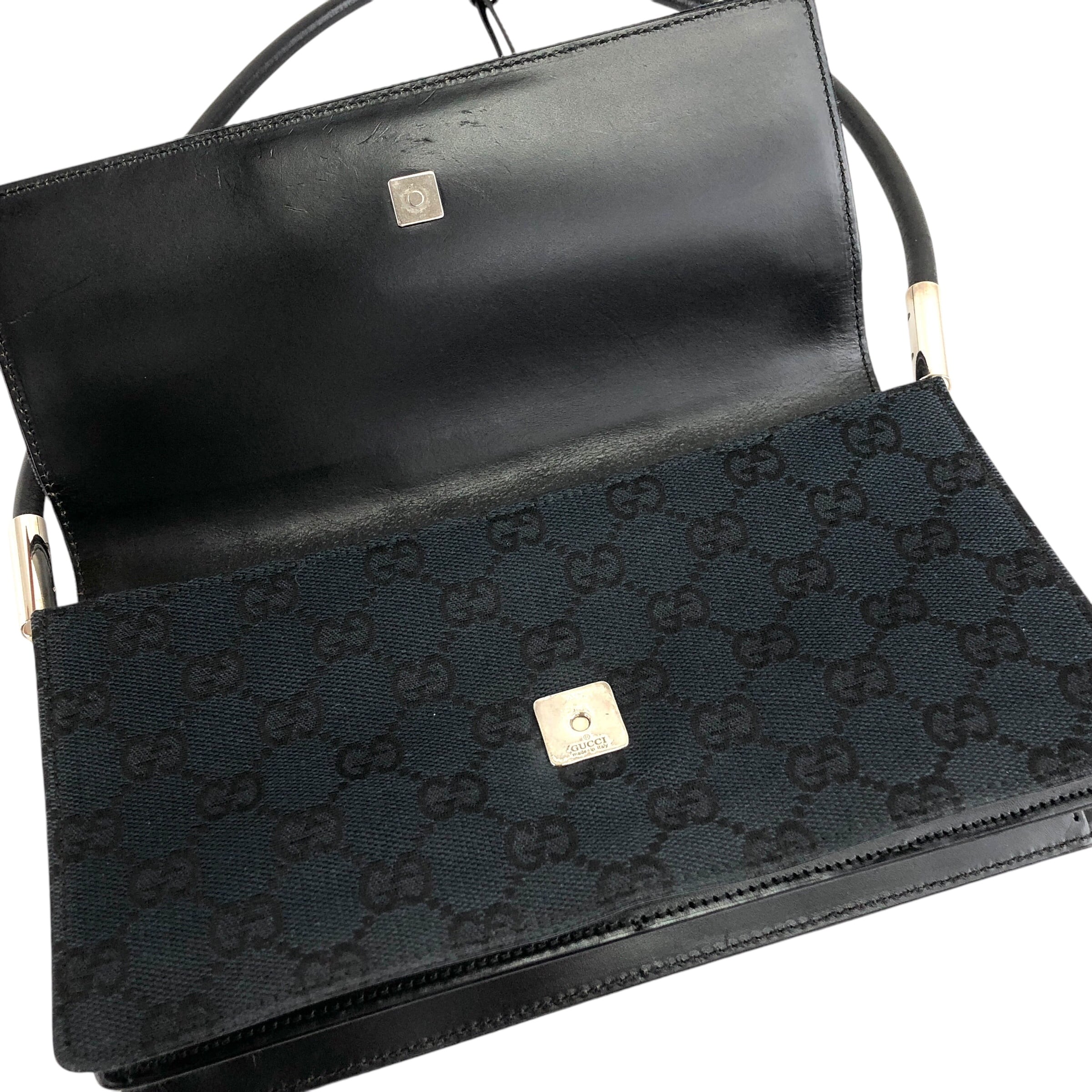 GUCCI グッチ ショルダーバッグ ブラック インターロッキング GG