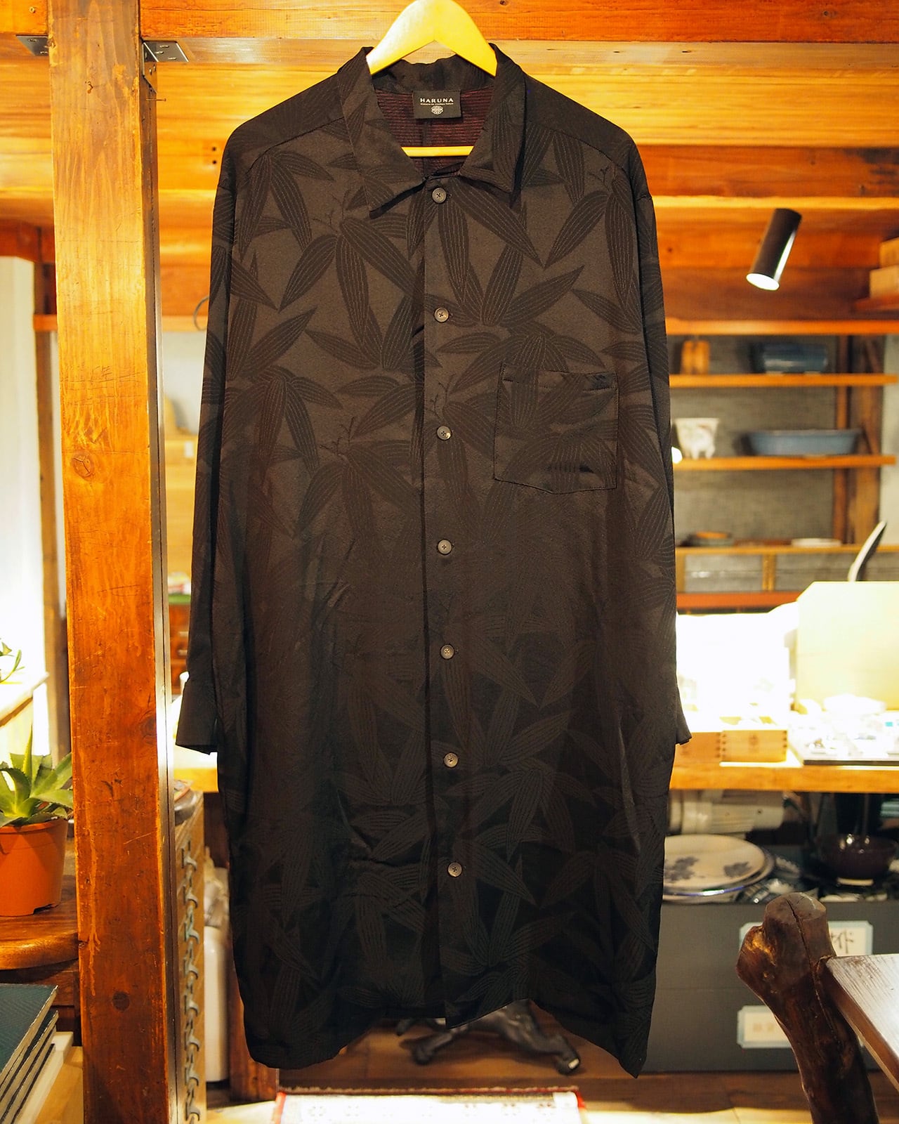 Open collar exotic shirt jacket / エキゾチック オープンカラー