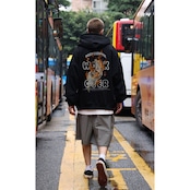 6色展開 裏起毛 Work is over パーカー T589