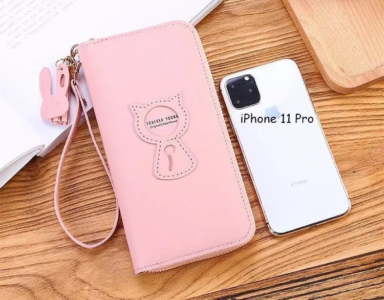 猫レディース長財布