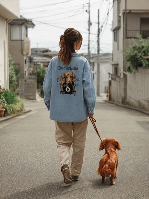 ダックスフンド　エイトボールデニムシャツ　
