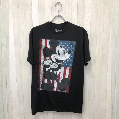 USA直輸入 送料無料 新品　　クラッシクミッキーMickyプリントTシャツ/ブラック