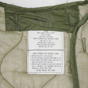 【MILITARY DEADSTOCK(ミリタリーデッドストック)】US ARMY M-65 FIELDPARKA LINER ユーエスアーミーM-65パーカライナーデッドストック