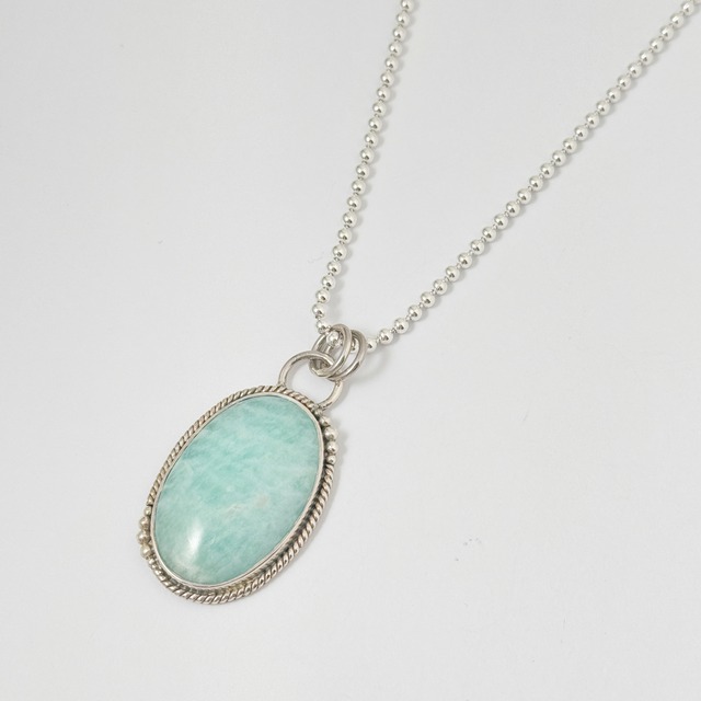 アマゾナイト オーバル ペンダント