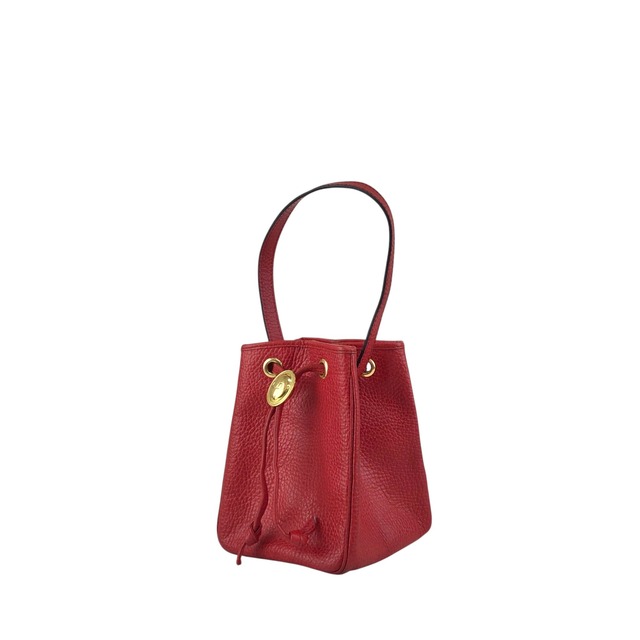Christian Dior クリスチャン ディオール ハンドバッグ レッド オーバル レザー ミニバッグ 巾着 vintage ヴィンテージ オールド 46ensx