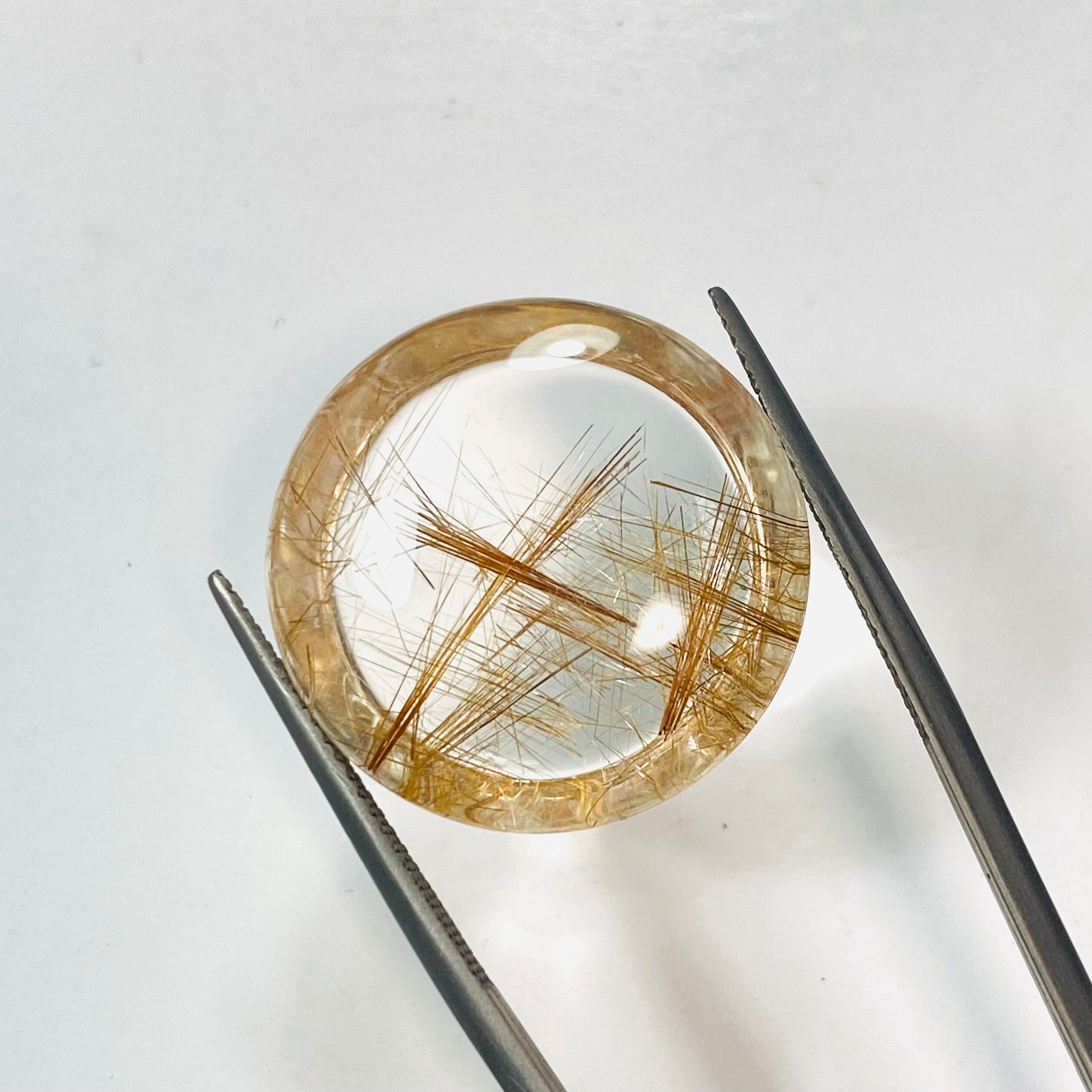 WXの模様が不思議なルチルインクオーツ