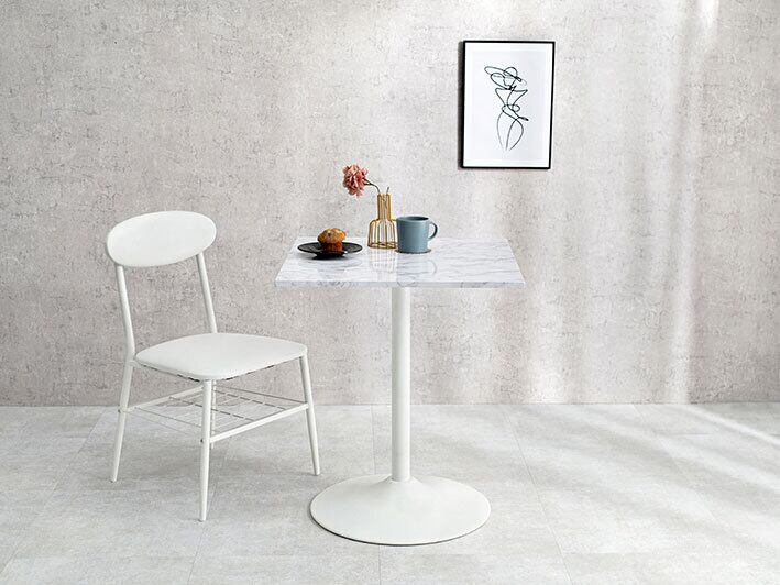 バーチェア2脚大理石テーブル