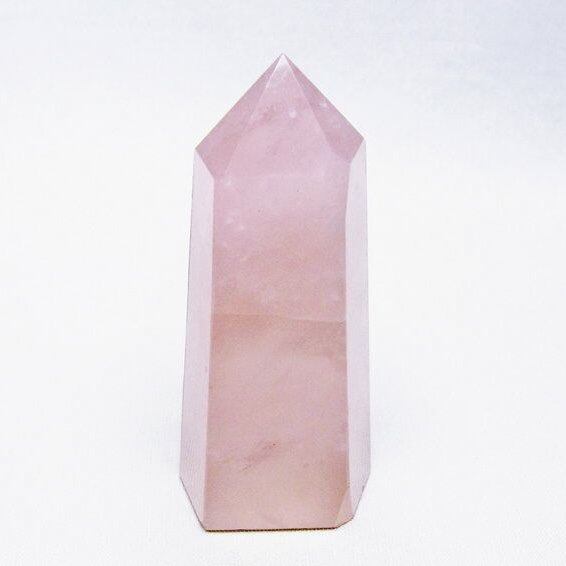 ローズクォーツ 六角柱 ポイント 置物 一点物 142-10368