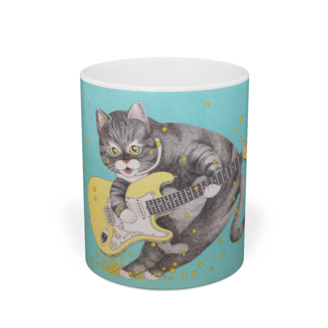 猫とギター  マグカップ