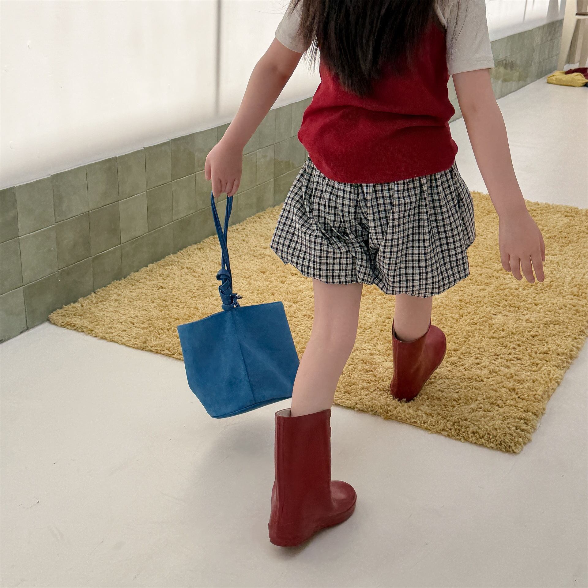 チェック柄バルーンショートパンツ（2色展開）ADBB｜ボトムス かぼちゃ