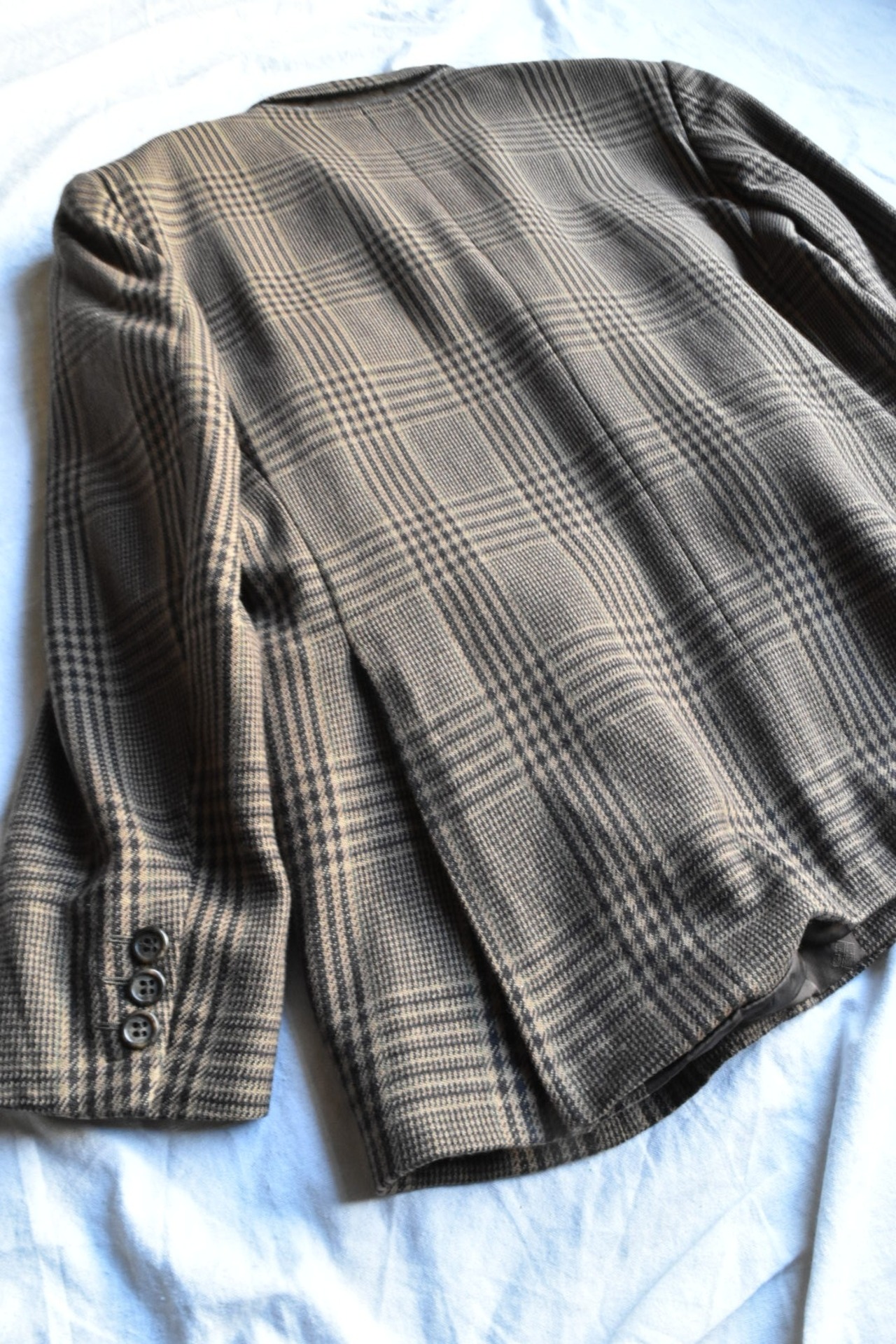 "GIVENCHY" 80s Blown plaid jacket