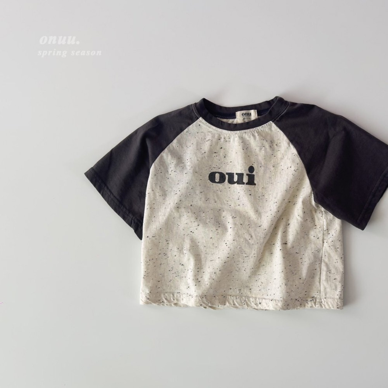 【ONU】ouiラグランTシャツ melange 70~120cm 240210on - 3