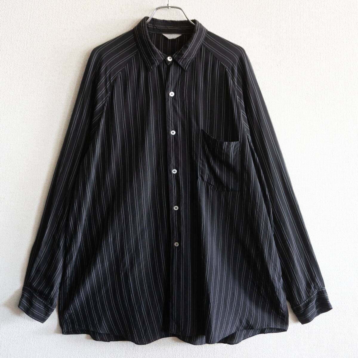 COMME des GARCONS 90s 長袖オーバーシャツ 黒 アーカイブ 90s/アーカイブ】COMME des GARCONS HOMME【オーバーシルエット シャツ
