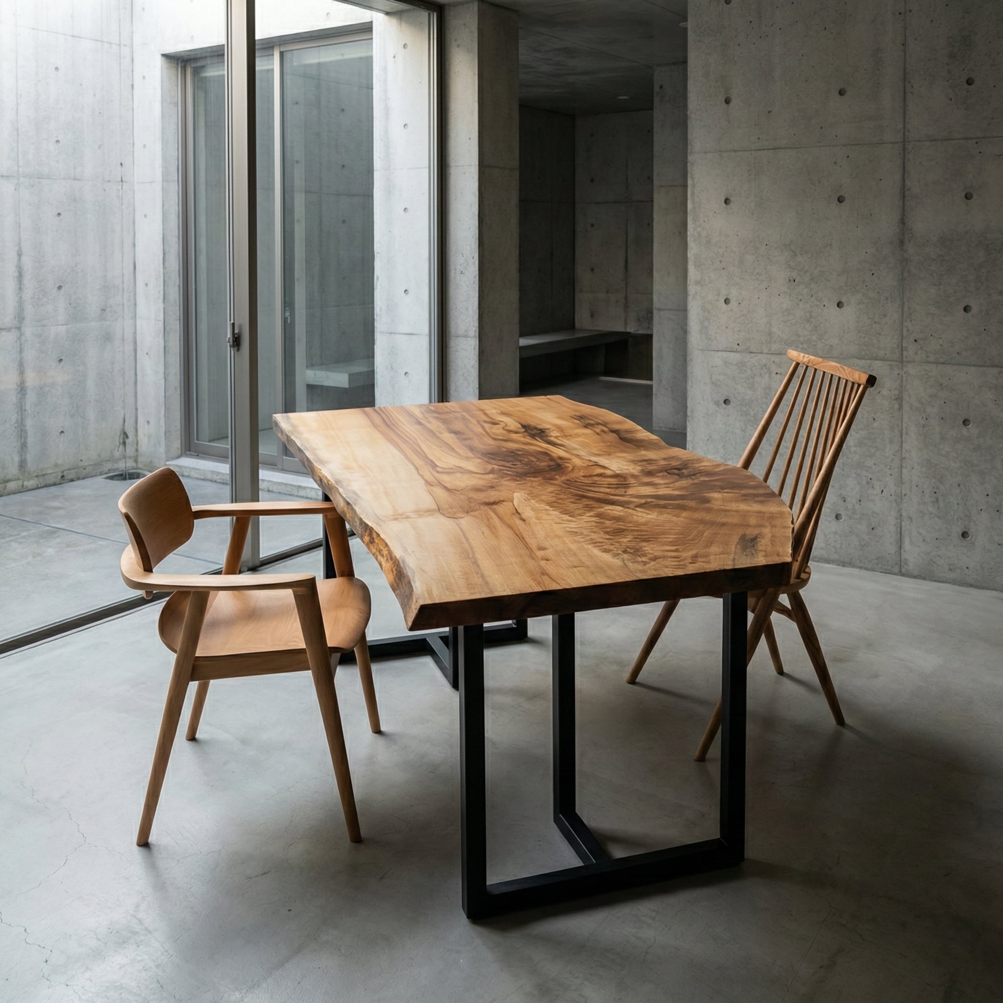 H様商談中3/1迄 栃(トチ)_1600×750-950-820×50_青山店_テーブル天板/一枚板 232001