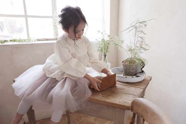 ラスト1 pink7【即納】<flo>  Clara blouse