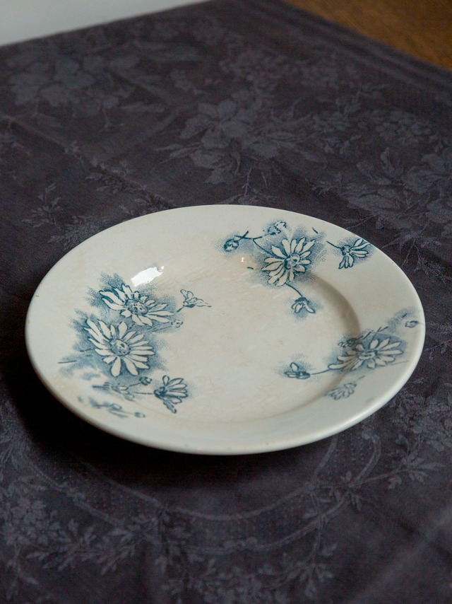 Givors ジヴォール　花柄プレート/France ＜Terre de Fer・テールドフェール・フランス・アンティーク皿＞