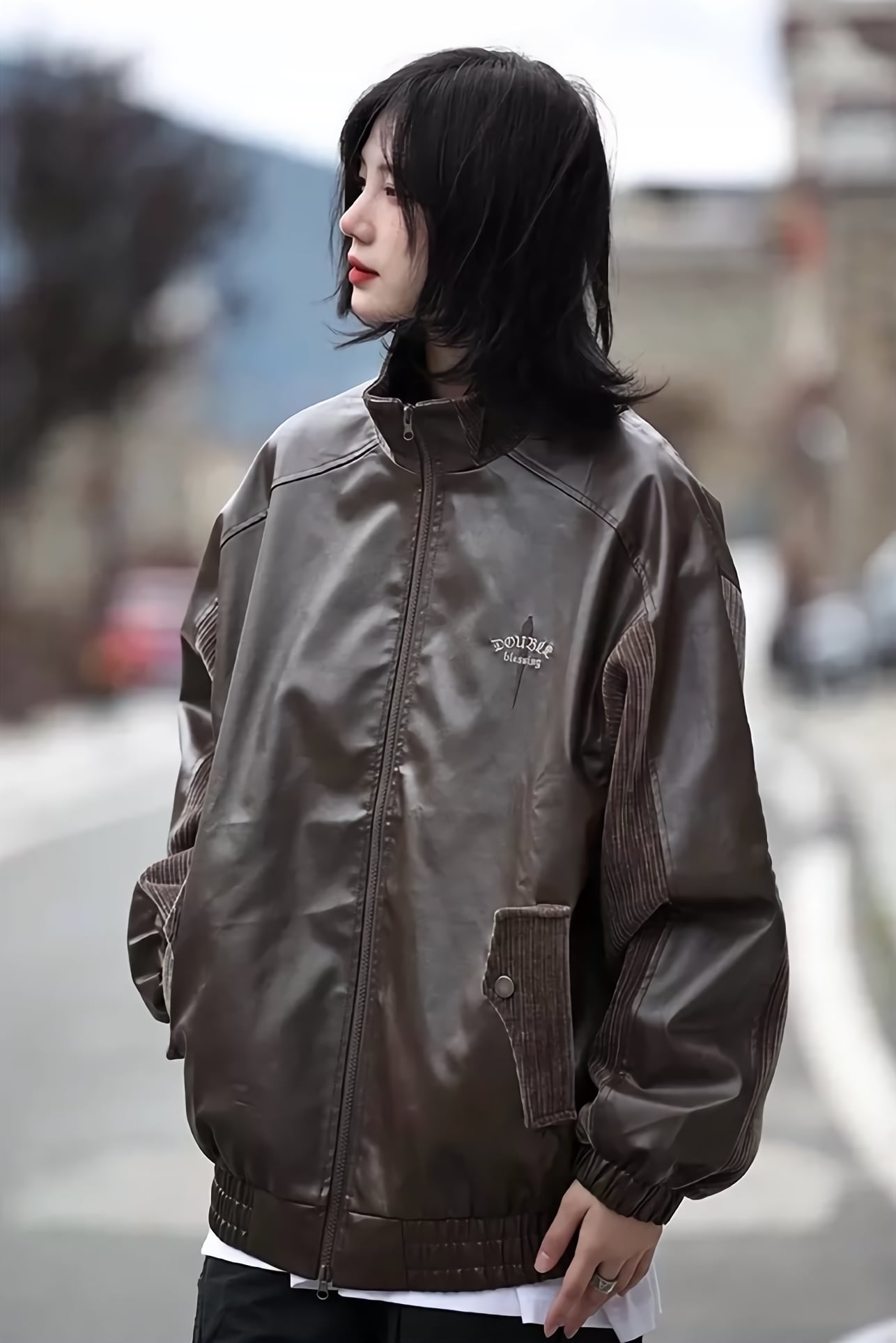 レトロコーデュロイレザージャケット / Retro Corduroy Leather Jacket