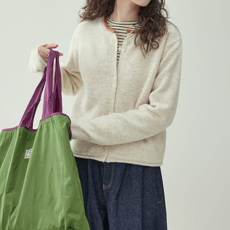 ラーブロックラウンドネックニットセーター M1778