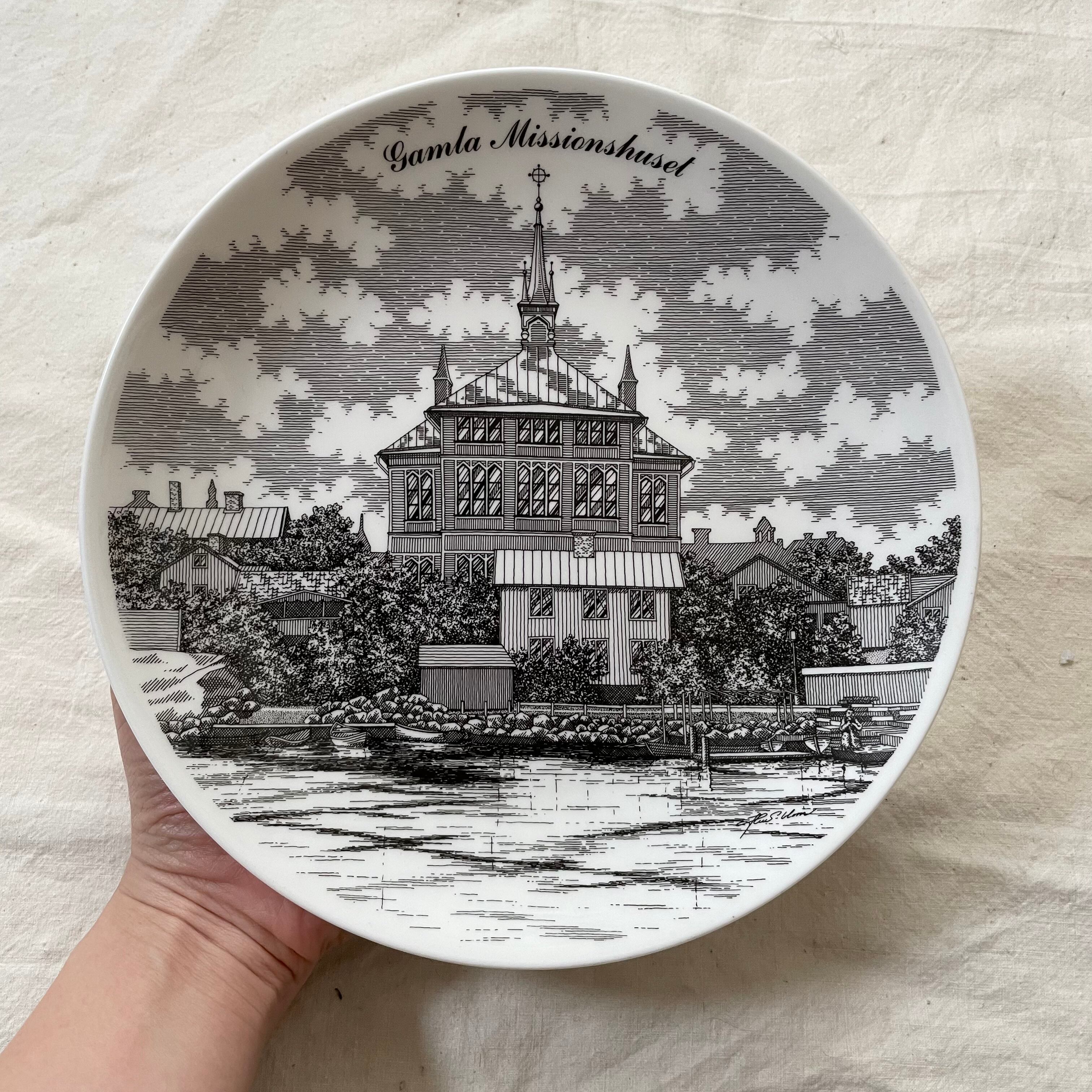 風景模様の飾り皿6