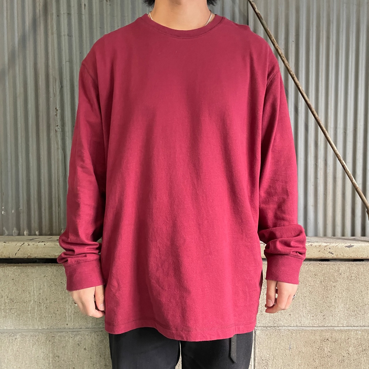 TOMMY HILFIGER トミーヒルフィガー 無地 ロングTシャツ ロンT メンズ 
