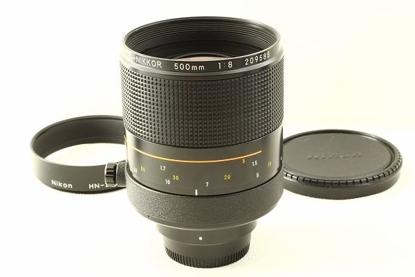 Nikonニコン Reflex 500mm F8 NEW ミラーレンズ フード付き 極上品ランク/6972 | ヒビノカメラ Shop　 中古カメラ・レンズ・三脚などの通販 powered by BASE