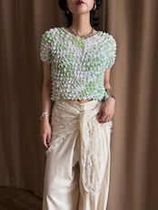 white & yellow-green popcorn tops-5305-7