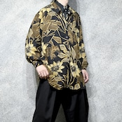 ethnic pattern sheer shirt