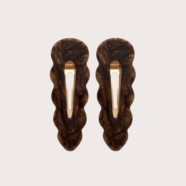 Peignée Paris / Barrettes Signature - Chocolate