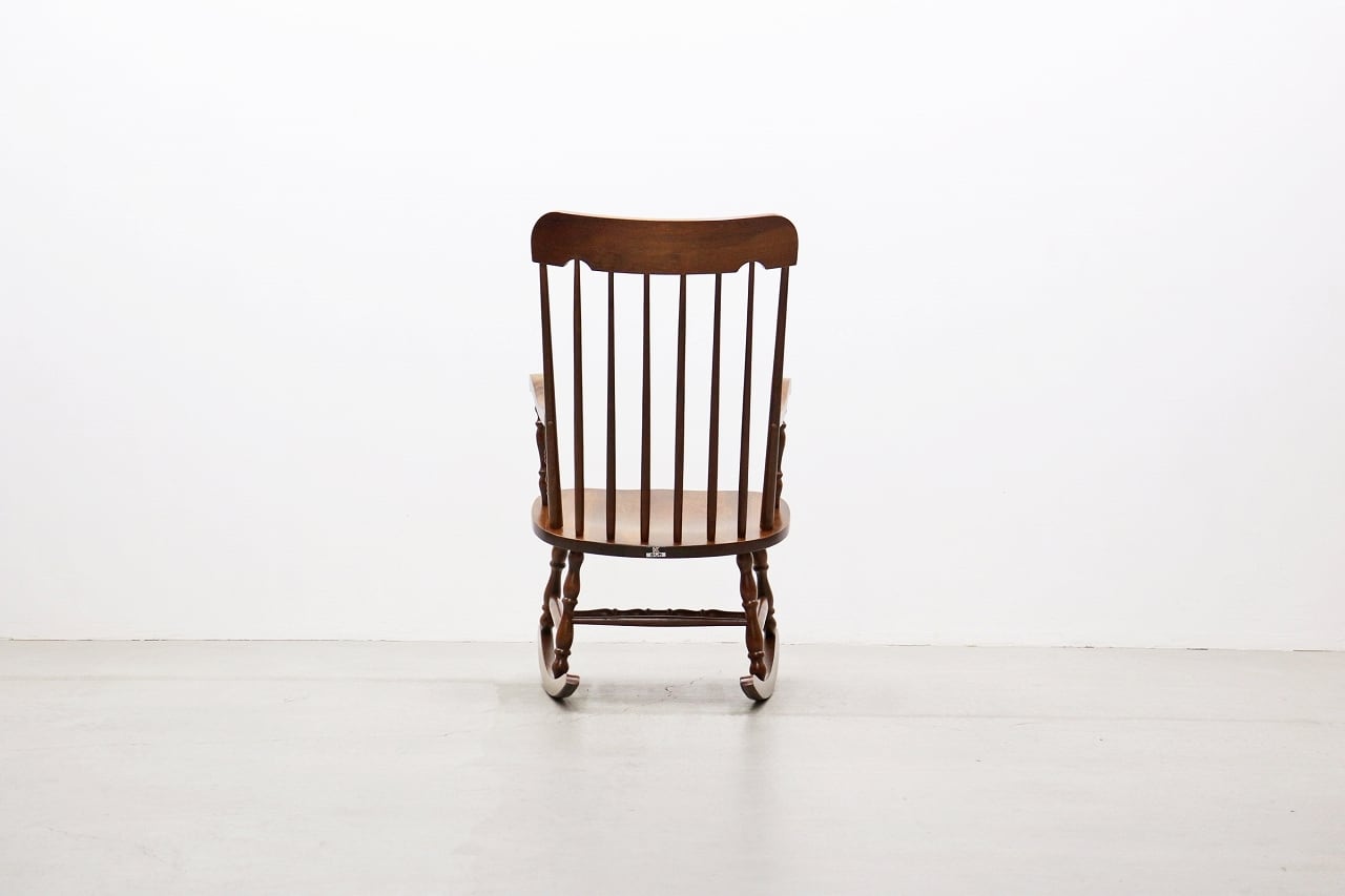 沼津店】 柏木工 レトロ ロッキングチェア ビーチ材 揺り椅子 ラウンジ