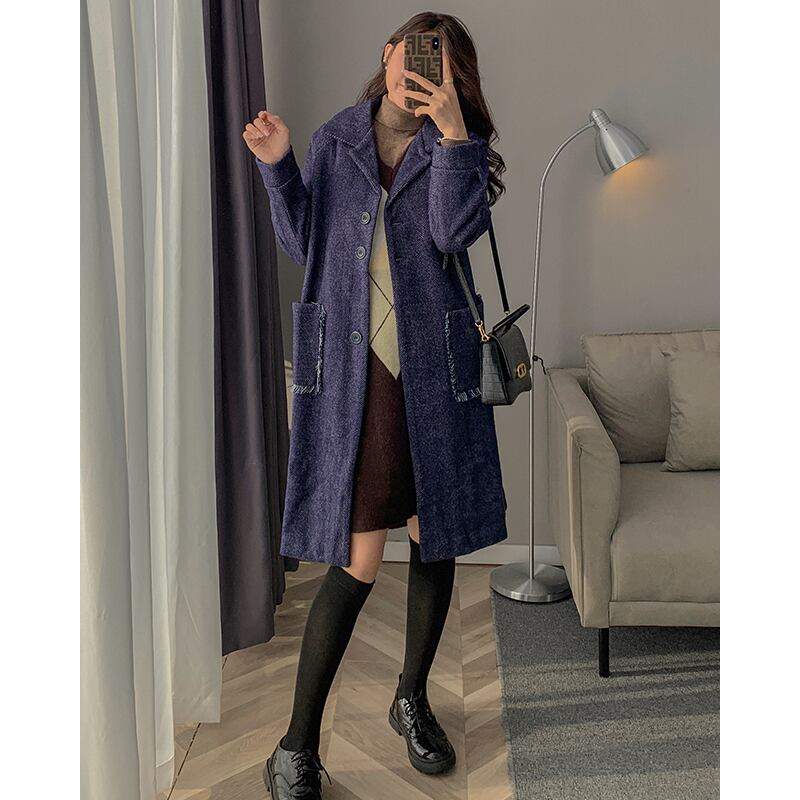 ウールコート ハーフコート アウター ミディアムコート レディース