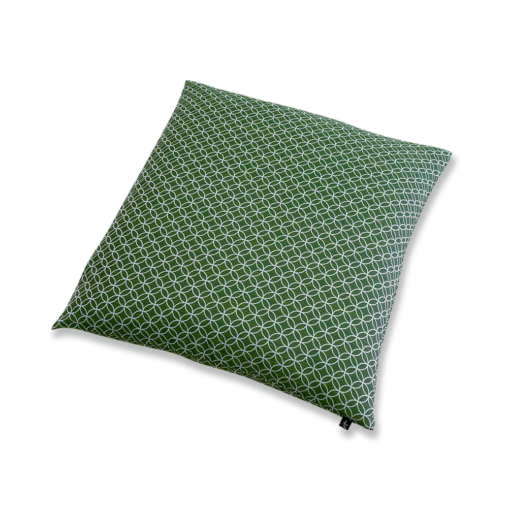 紬織り 座布団(カバーのみ) 七宝 GG(利休) 59×63